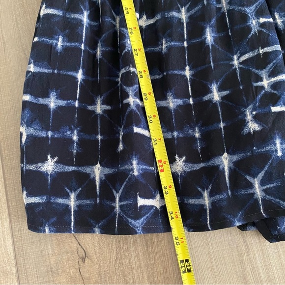 NWT Evereve Avaline Skort Romper Small Navy White Geometric Print Wrap Tie - Picture 10 of 16